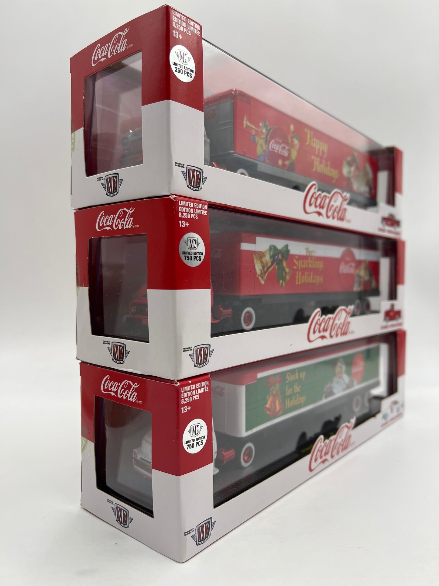 M2 Machines Auto Haulers RAW CHASE & CHASE Full Lot Of 3 Coca Cola Ford/Dodge/Chevrolet SC01