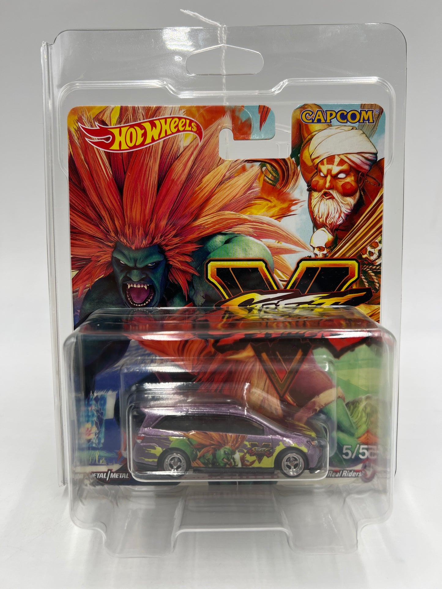 Hot Wheels Premium Capcom Street Fighter #5 Honda Odyssey Purple W/Protector