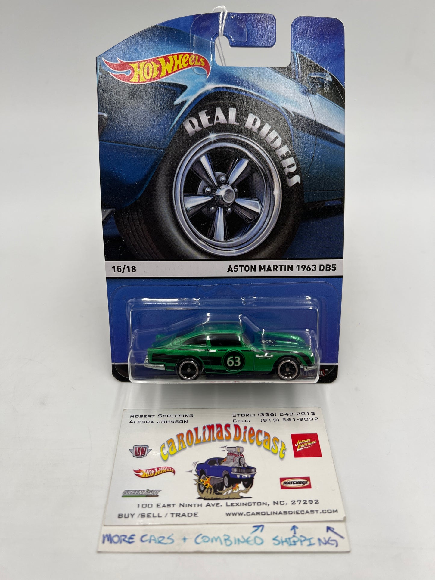 Hot Wheels Premium Real Riders #15 Aston Martin 1963 DB5 Green 244K