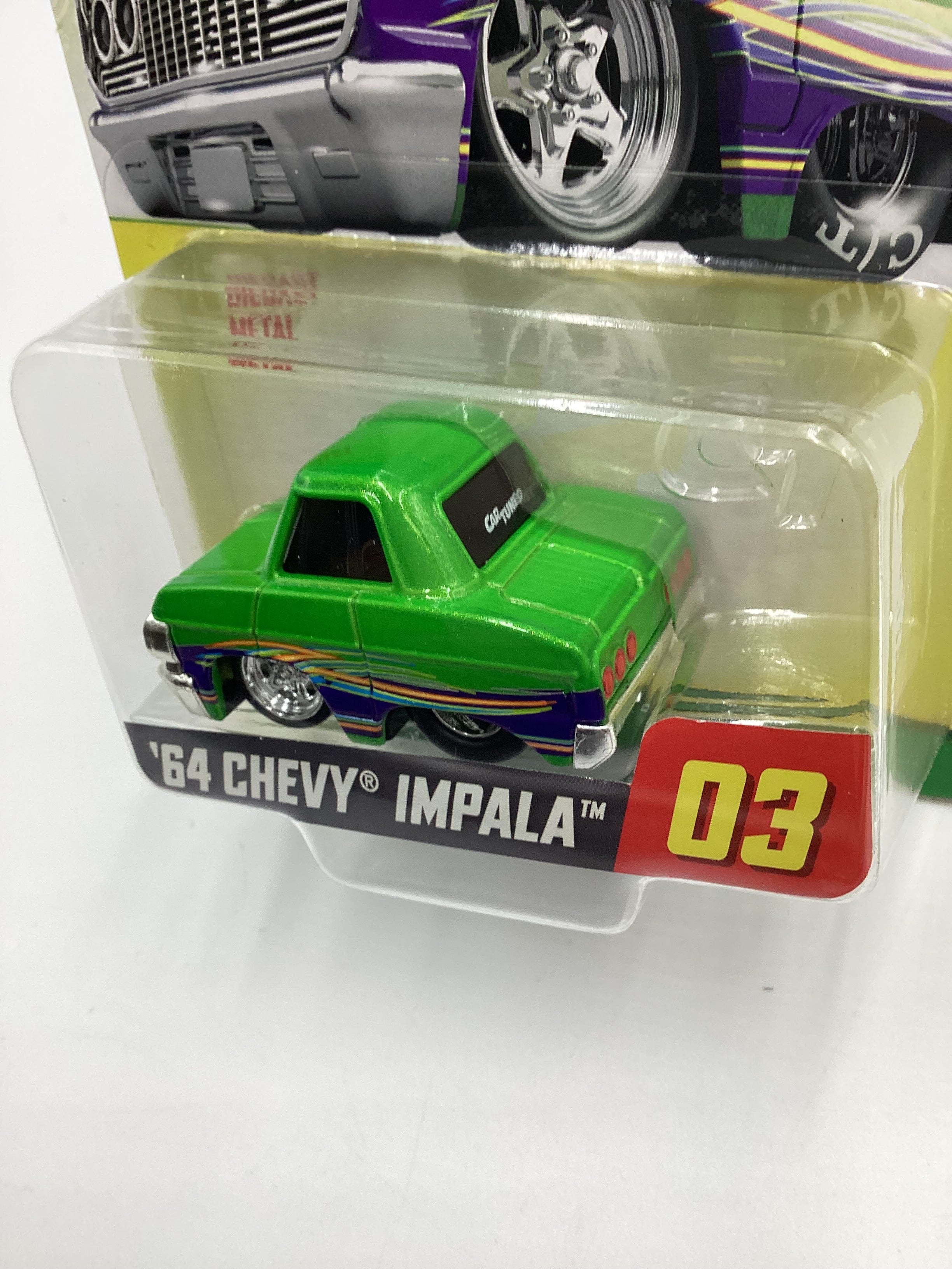 2024 Car Tuned Series 1 #03 64 Chevy Impala Green Walgreens