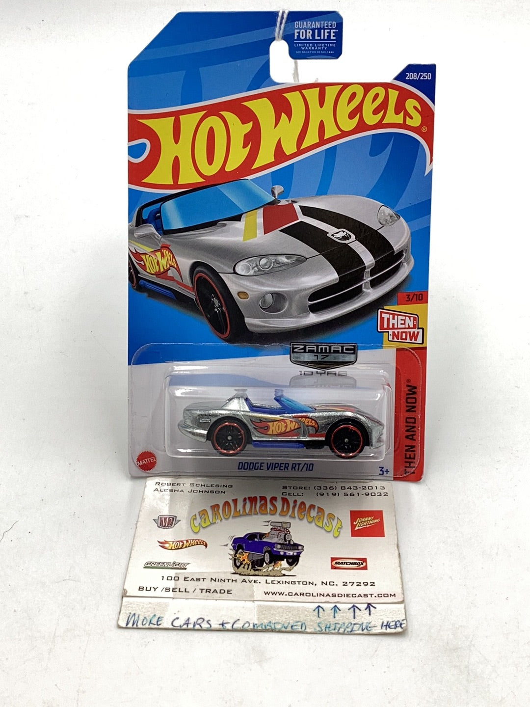 2023 Hot Wheels  #208 Dodge Viper RT/10 Zamac #17 145E