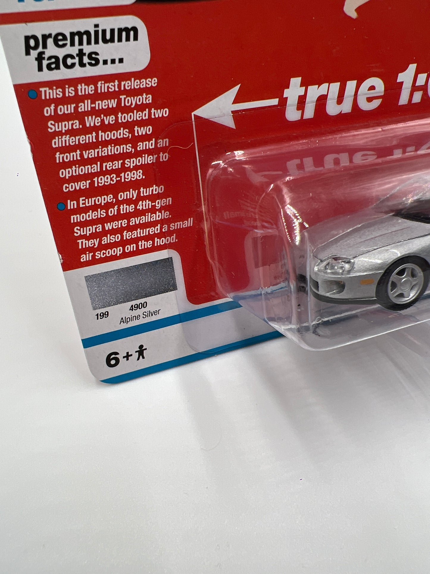 Auto World Modern Muscle Release 1 Version A 1993 Toyota Supra Alpine Silver 232E