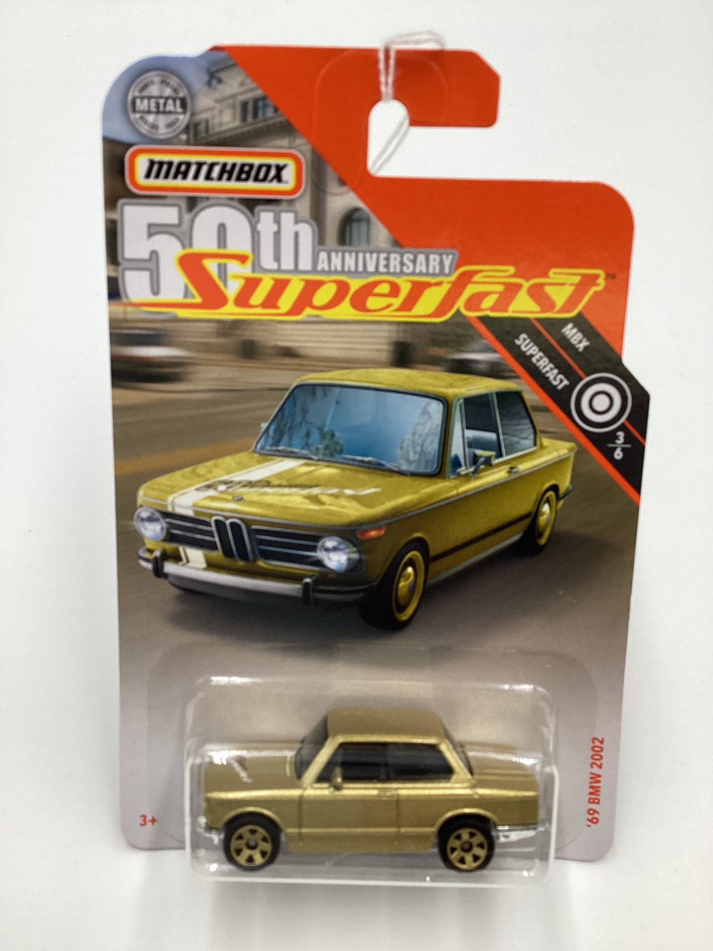 2019 Matchbox 50th Anniversary Superfast Gold 69 BMW 2002 Gold SR