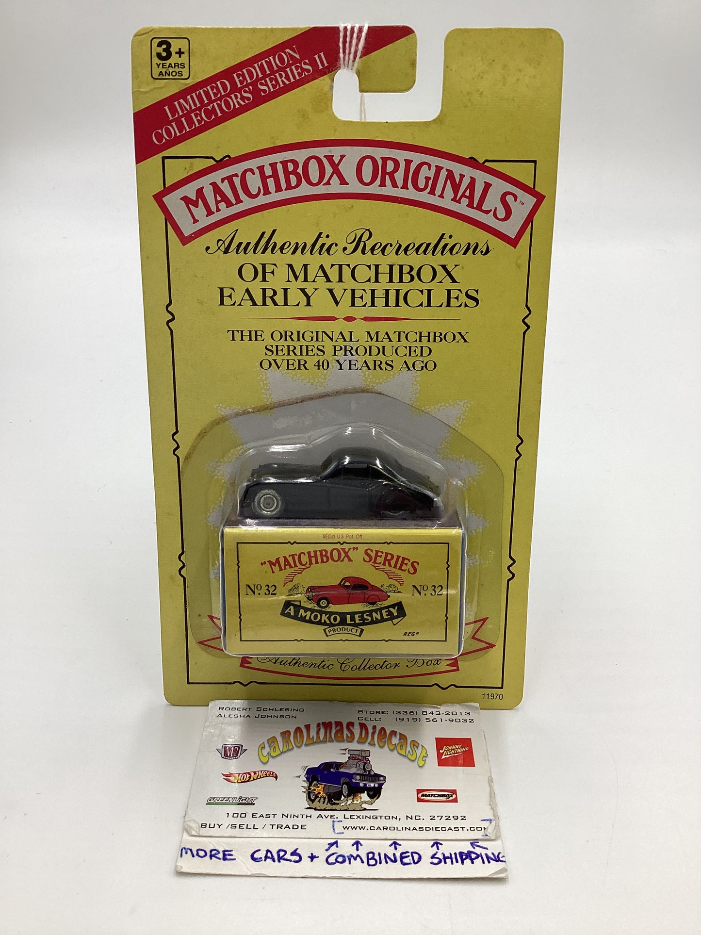 1992 Matchbox Originals No. 32 Jaguar XK 140 Black (SR)