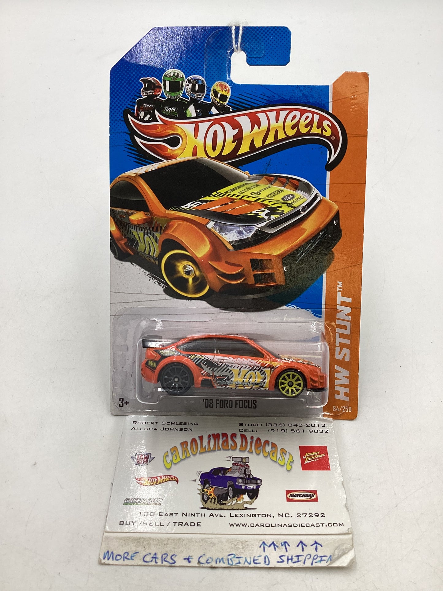 2013 Hot Wheels #84 08 Ford Focus Orange