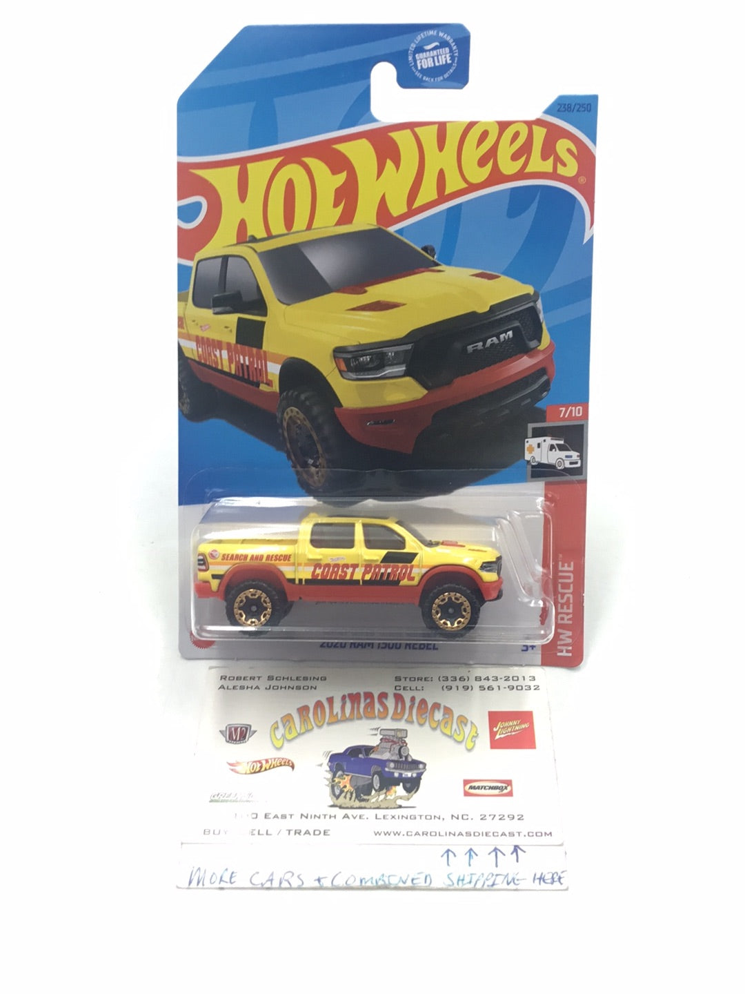 2023 hot wheels P case #238 2020 Ram 1500 Rebel Treasure Hunt cracked blister 277L