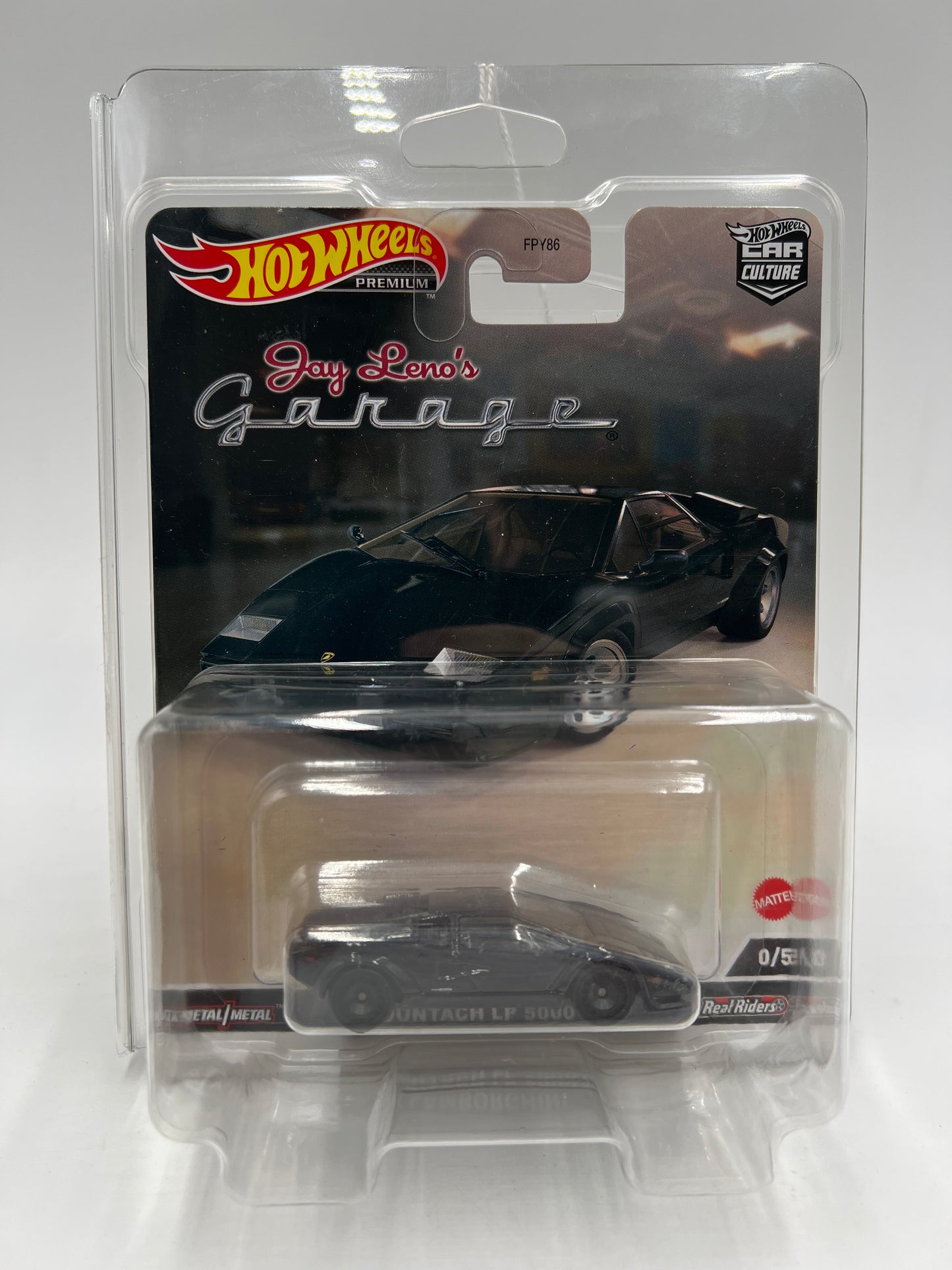 Hot Wheels Premium CHASE Jay Lenos Garage #0 Lamborghini Countach LP 5000 QV Black W/Protector