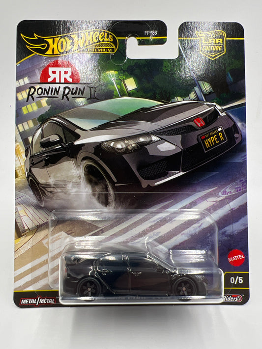 2025 Hot Wheels Premium Ronin Run II CHASE #0 07 Honda Civic Type R Black W/Protector 1