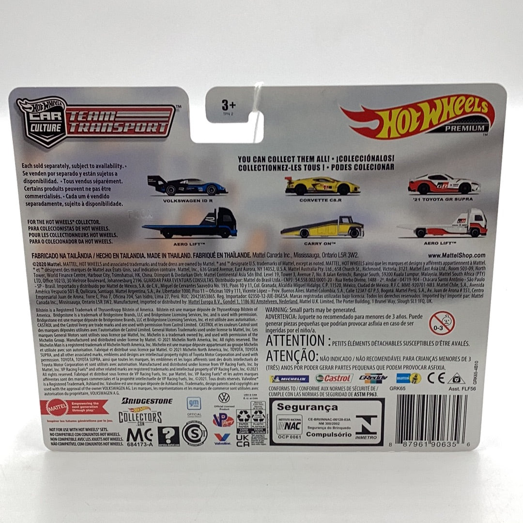 Hot wheels car culture team transport #37 21 Toyota GR Supra Aero Lift 283i