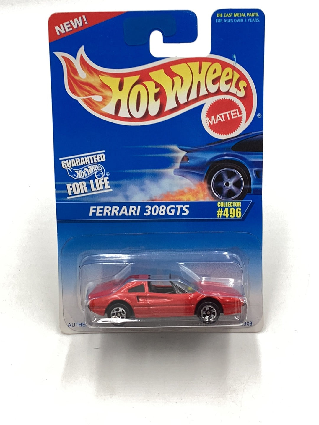 Hot wheels #496 Ferrari 308 GTS New! on card with protector