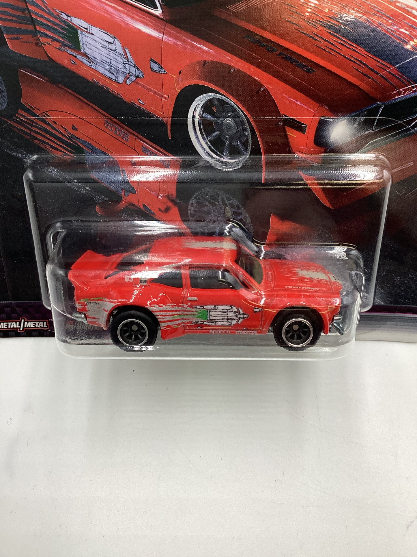 Hot Wheels Fast and Furious Fast Rewind #1 Mazda RX-3 Red Cracked Blister 246D