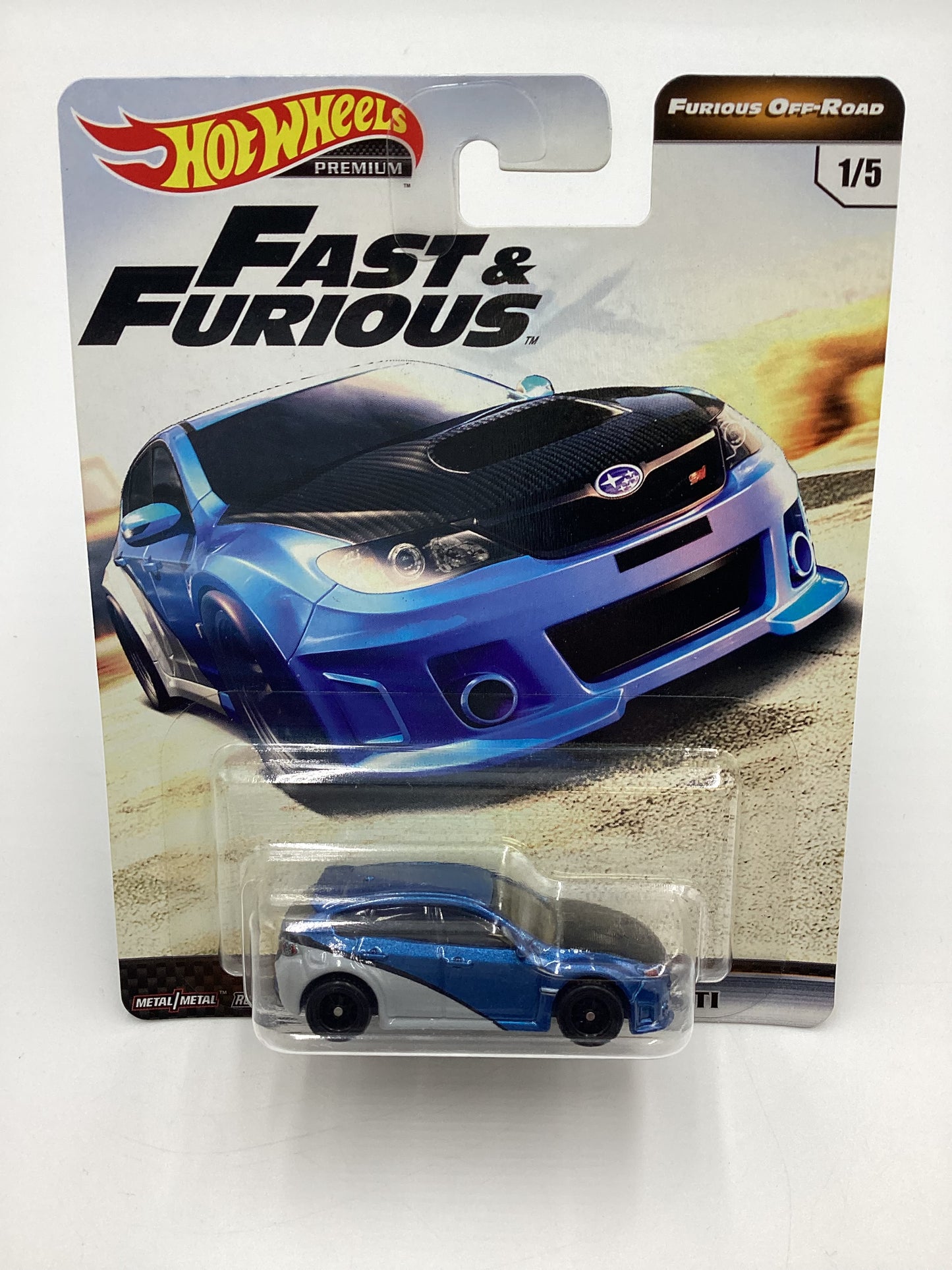 Hot Wheels Premium Fast & Furious Furious Off-Road #1 Impreza WRX STI Blue with protector