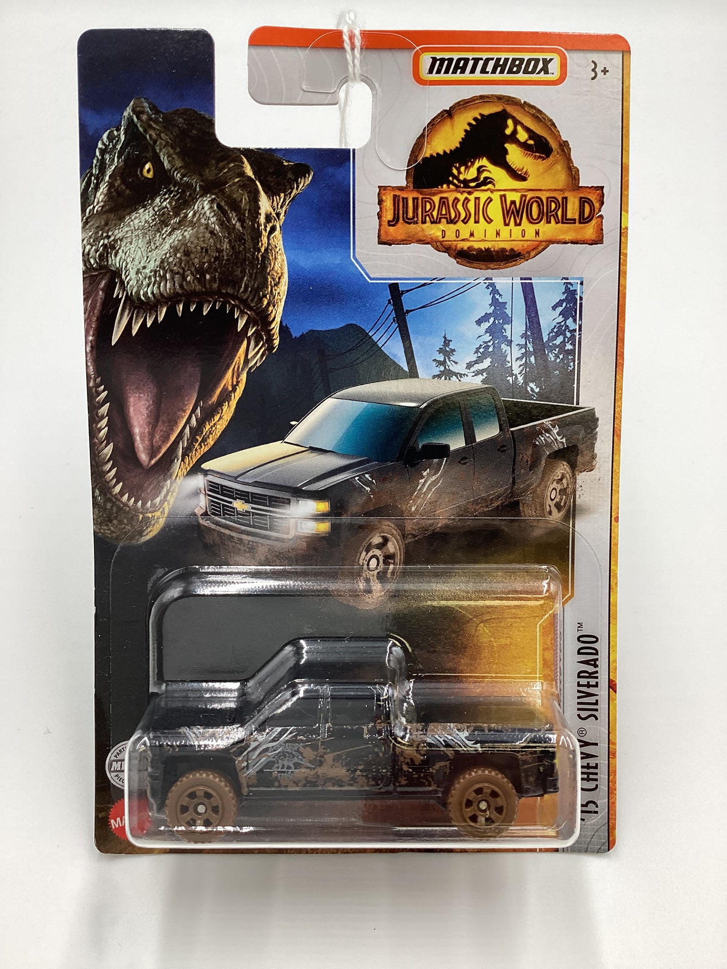 2022 Matchbox Jurassic World Dominion 15 Chevy Silverado Black 163C