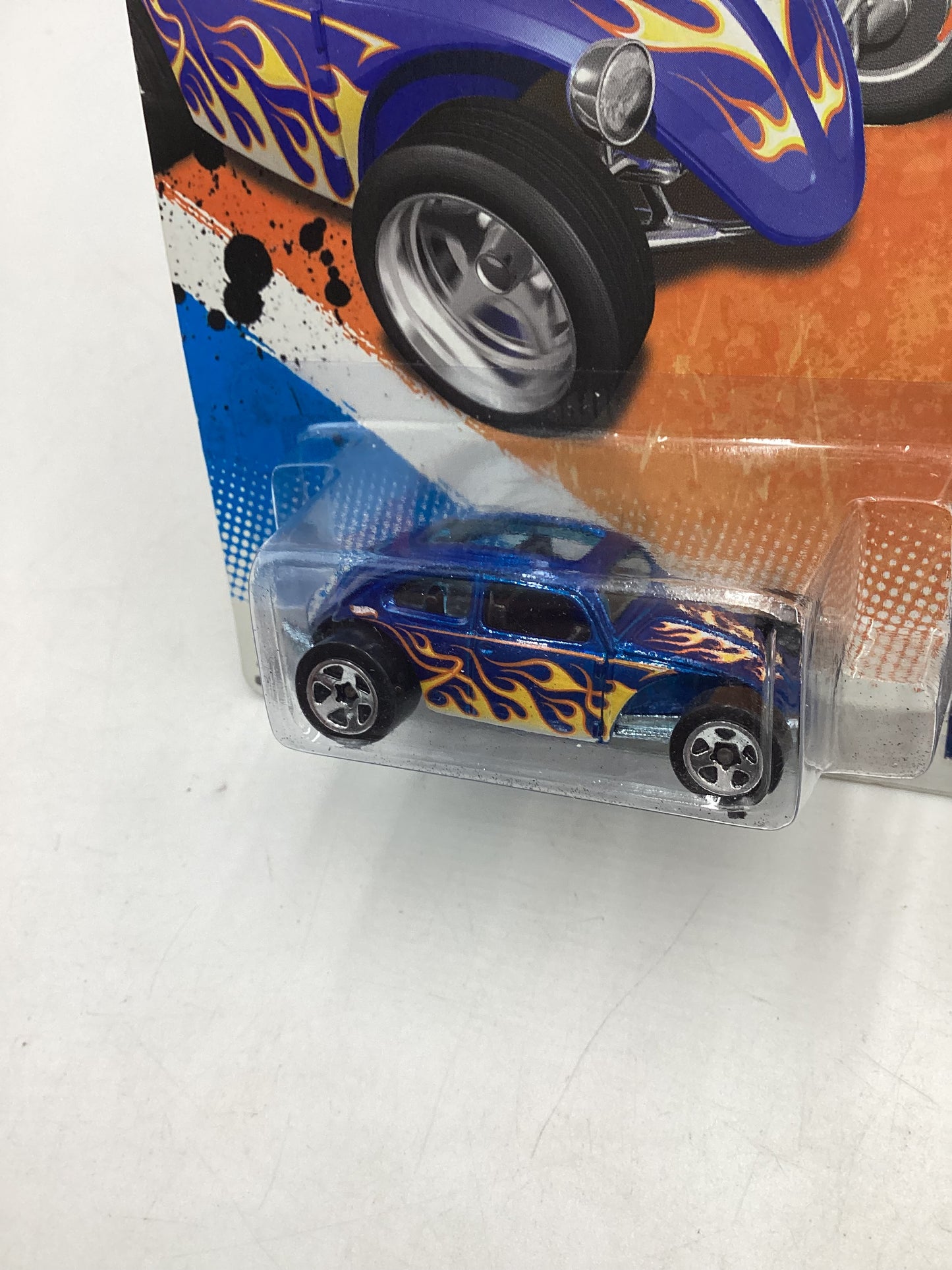 2011 Hot Wheels #99 Custom Volkswagen Beetle Blue 95F