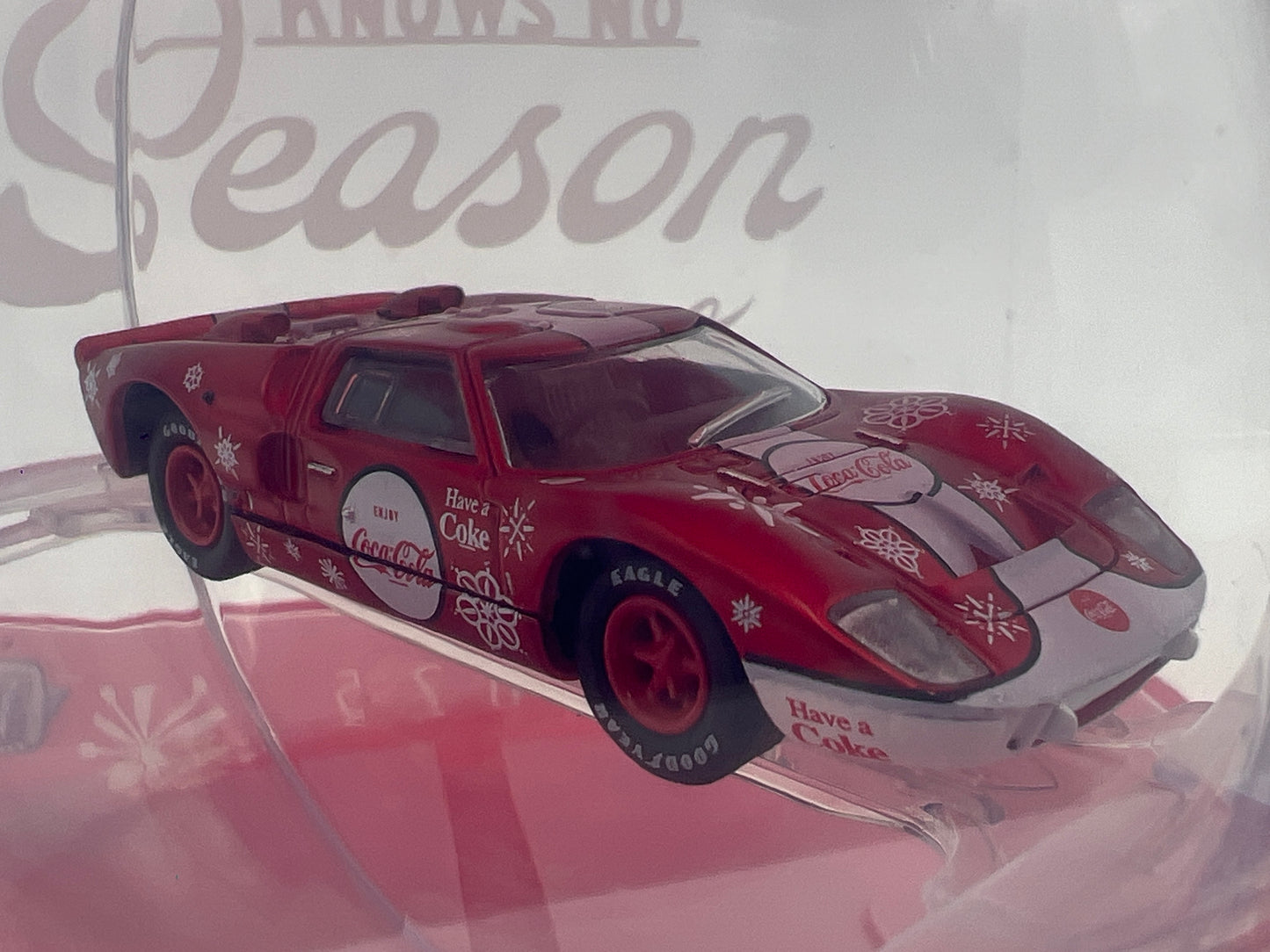 2025 M2 Machines Coca Cola Holiday Christmas Ornaments 1966 Ford GT40 Red
