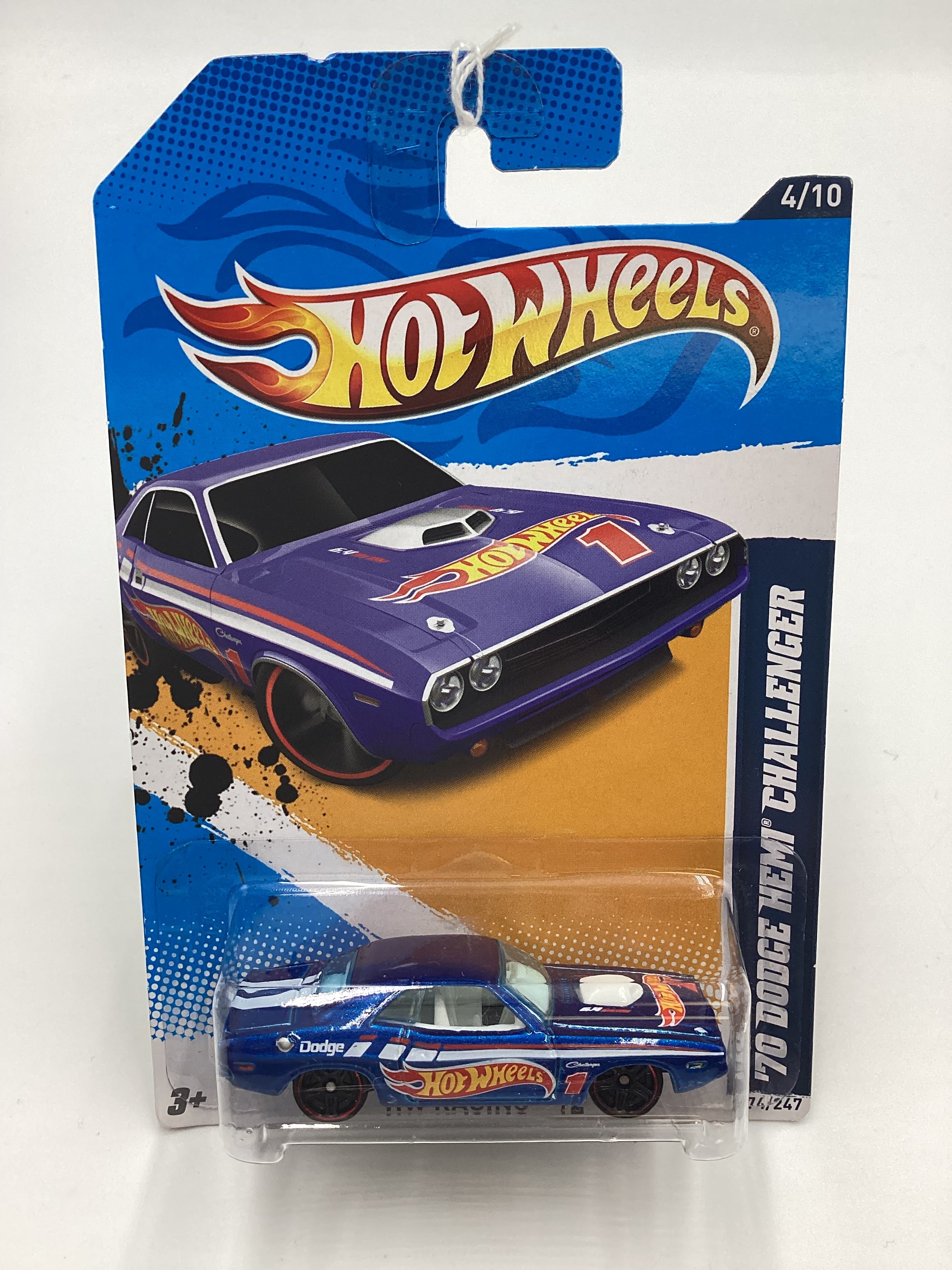 2012 Hot Wheels Racing #174 70 Dodge Hemi Challenger Blue 51B