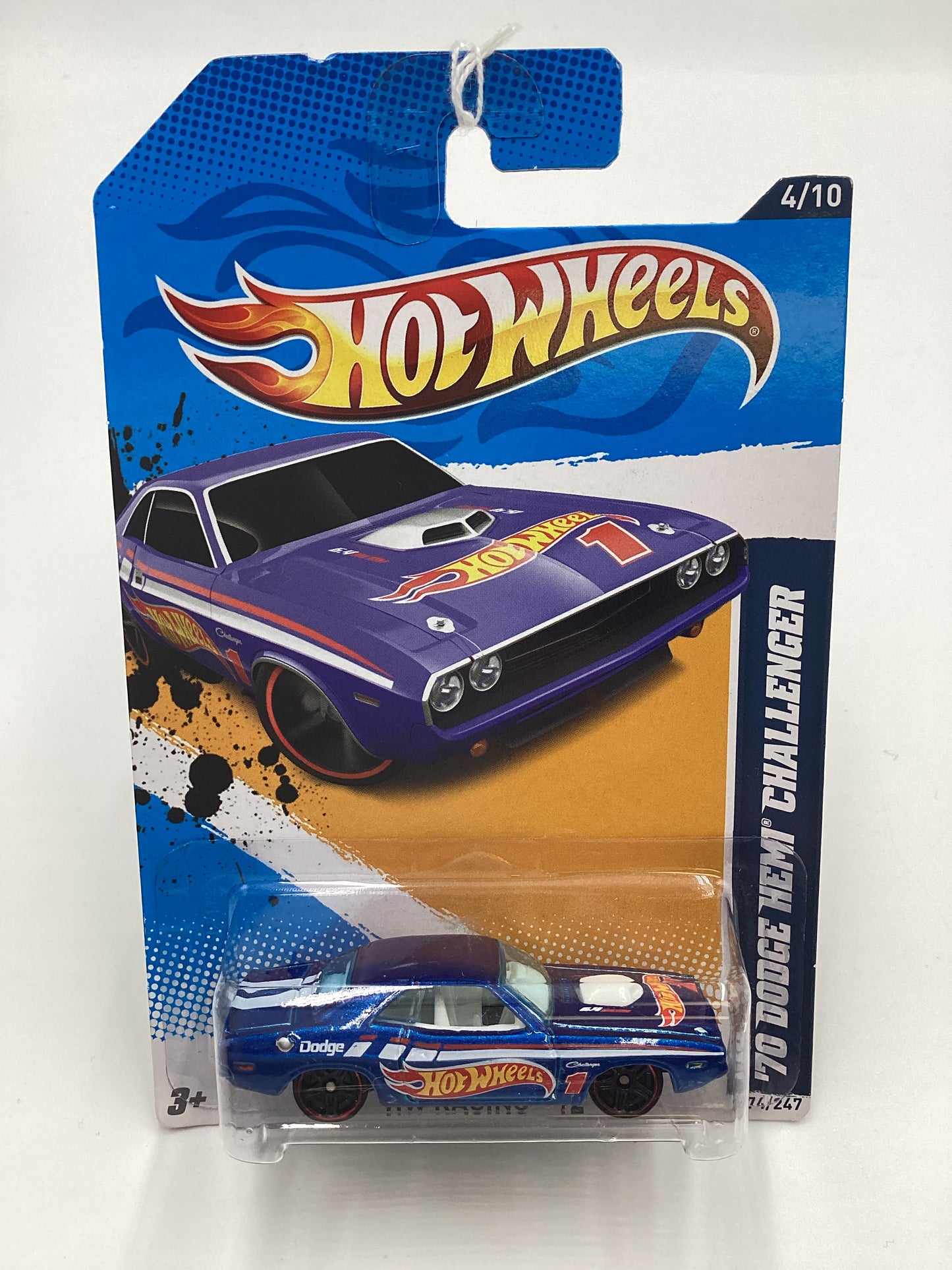 2012 Hot Wheels Racing #174 70 Dodge Hemi Challenger Blue 51B