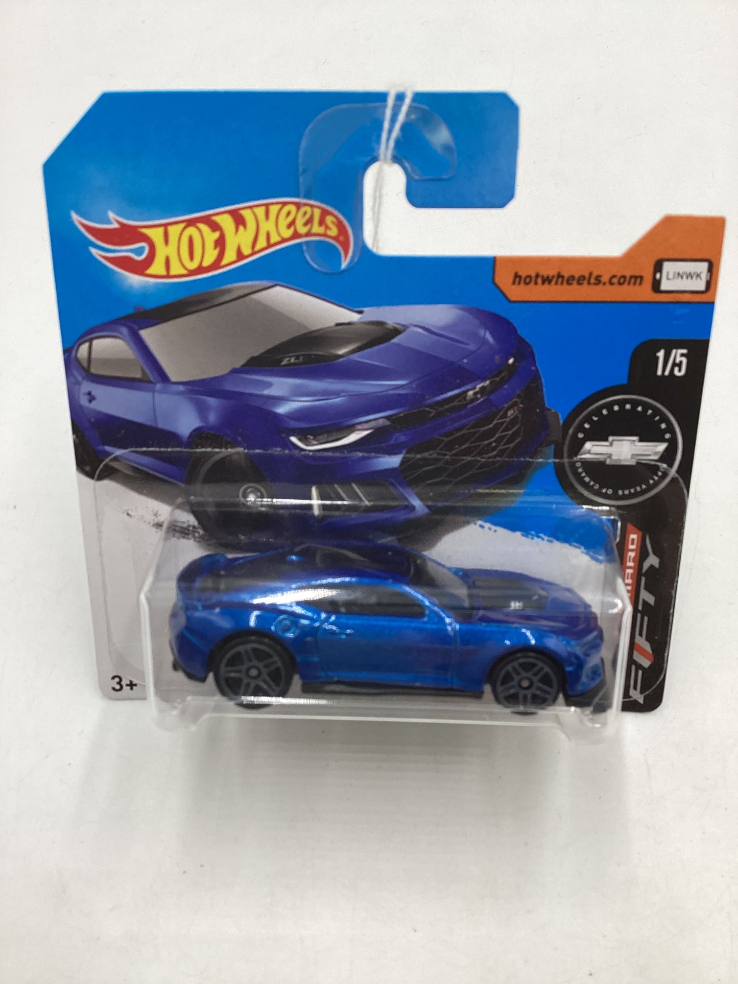 2017 Hot wheels #360 Short Card Blue 2017 Camaro ZL1 9C