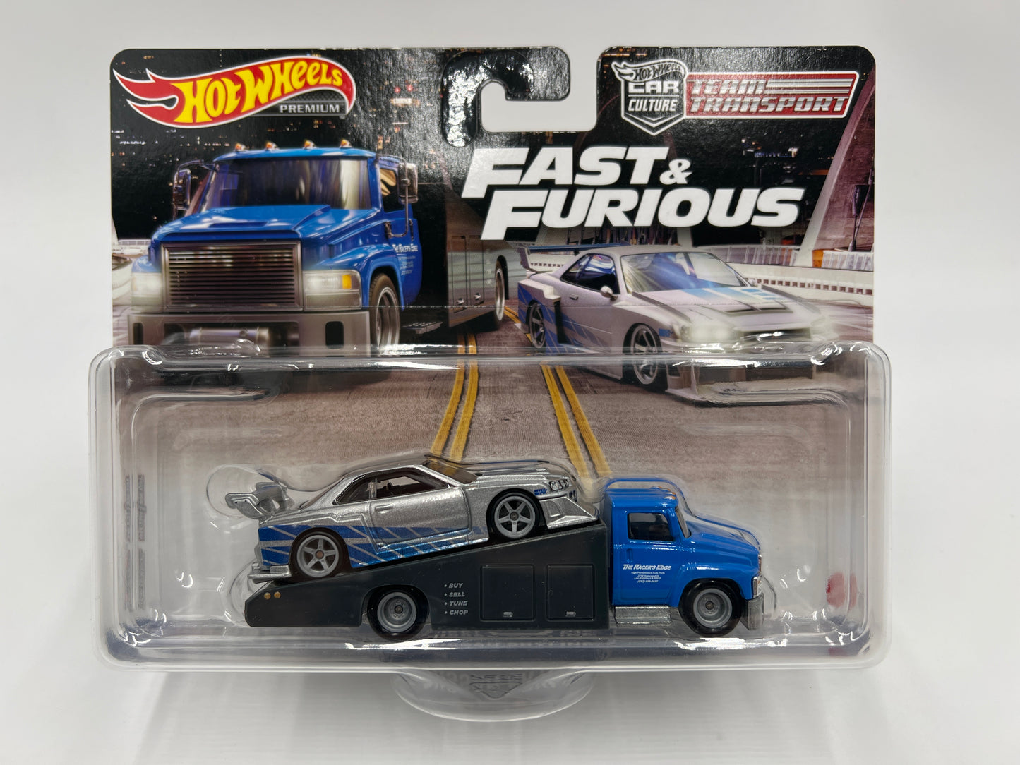 Hot Wheels Team Transport Fast & Furious LB-ER34 Super Silhouette Nissan Skyline & Carry On W/Protector