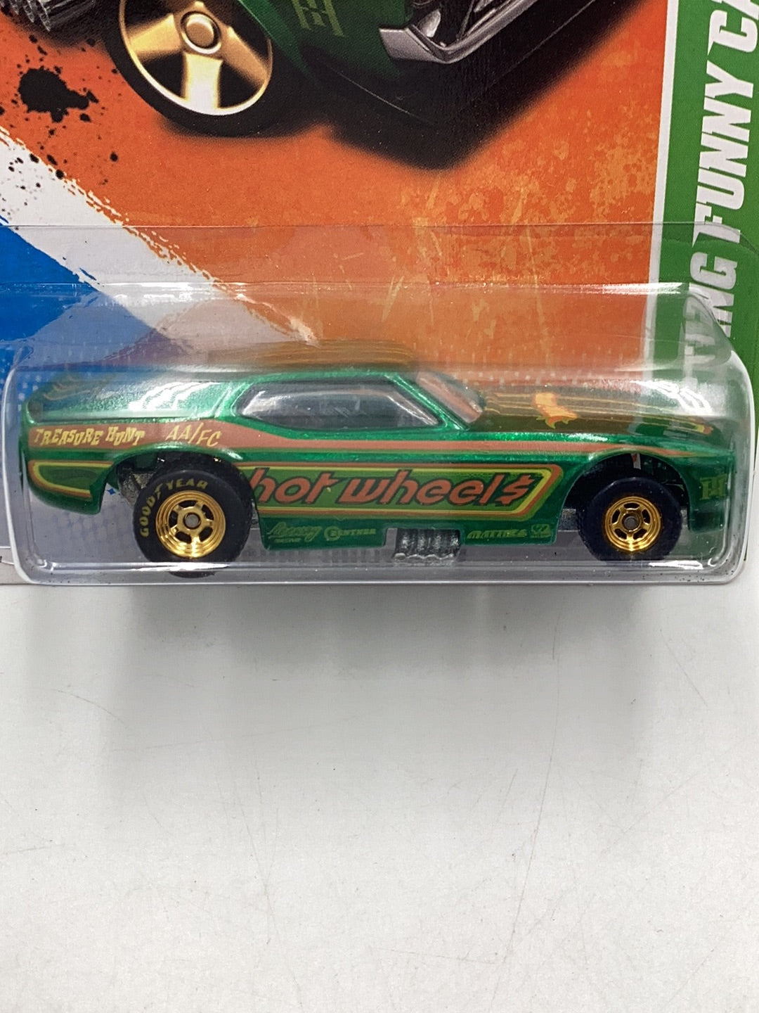 2011 hot wheels super treasure hunt #60 71 Mustang Funny Car W/ Protector