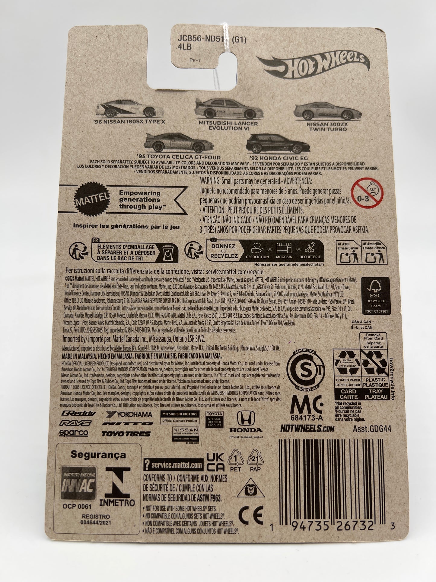 2024 Hot Wheels 90s Street Scene #5 92 Honda Civic EG Black 161C