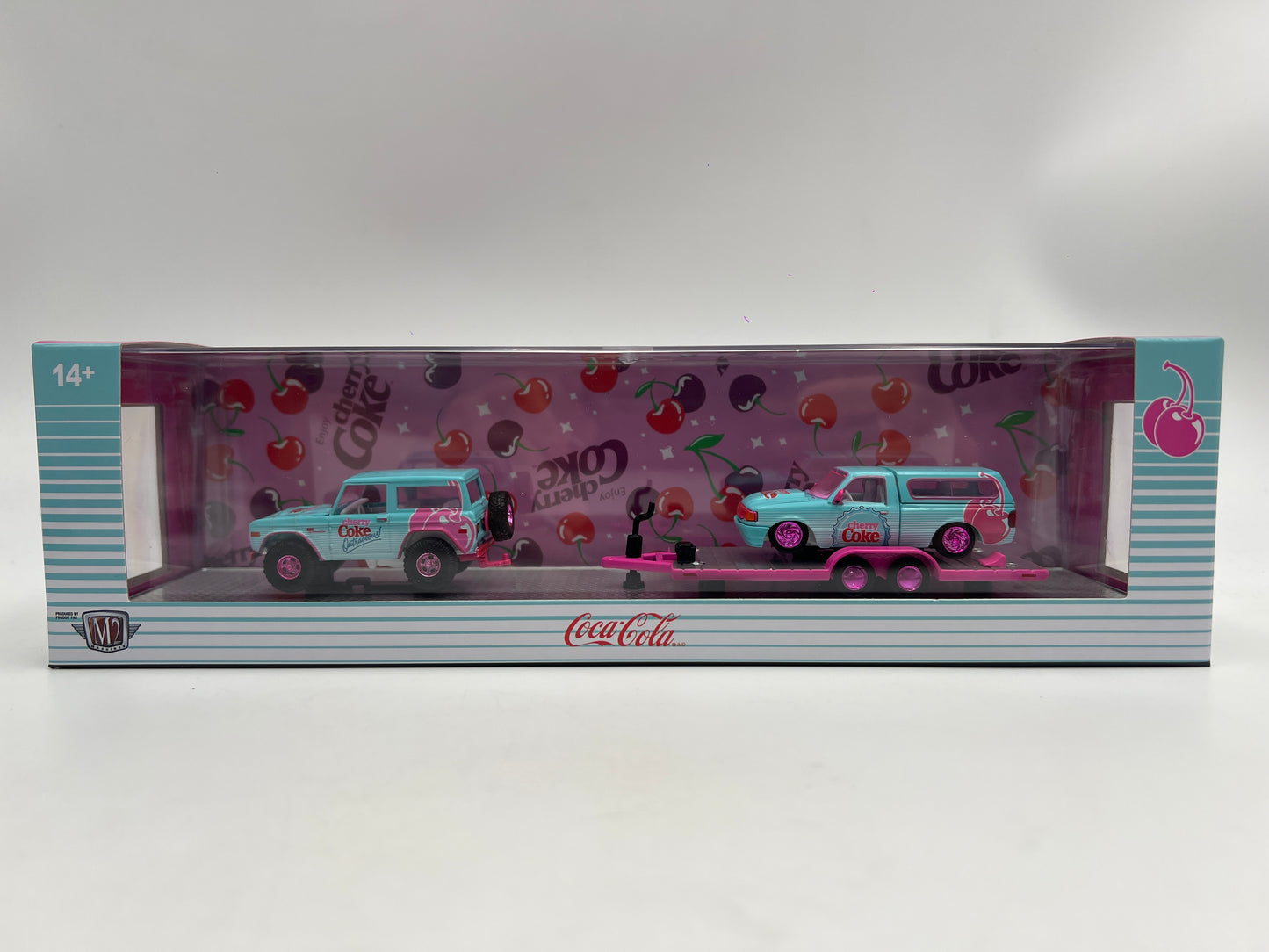 M2 Machines Haulers S03 Cherry Coke CHASE 1976 Ford Bronco & 1995 Ford Ranger XLT