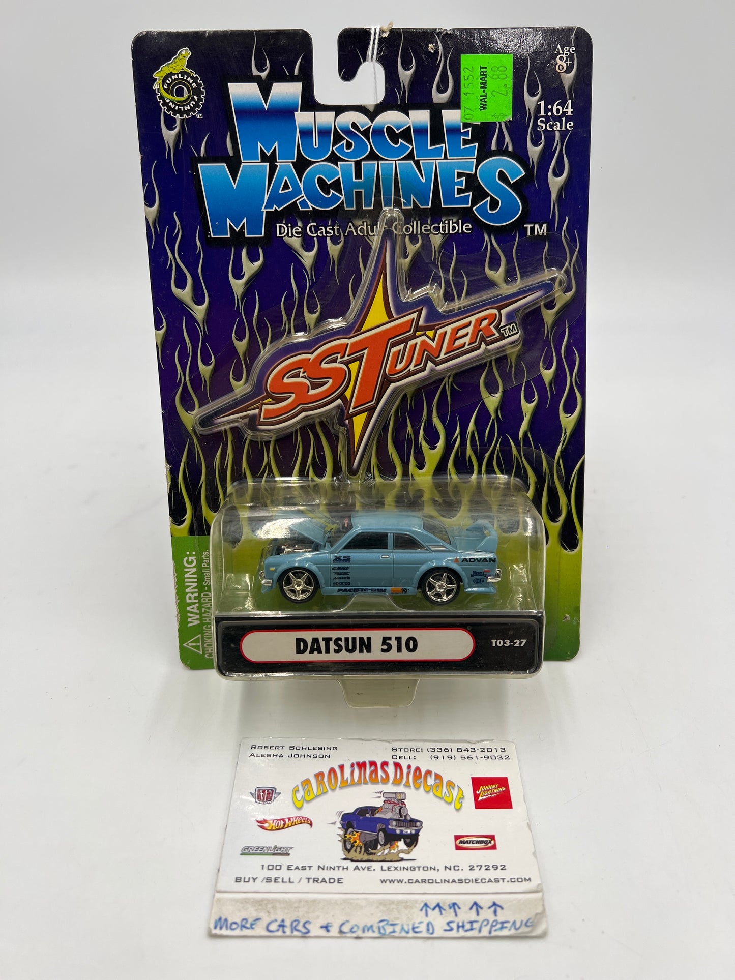 Muscle Machines SS Tuner Datsun 510 Blue T03-27 220E