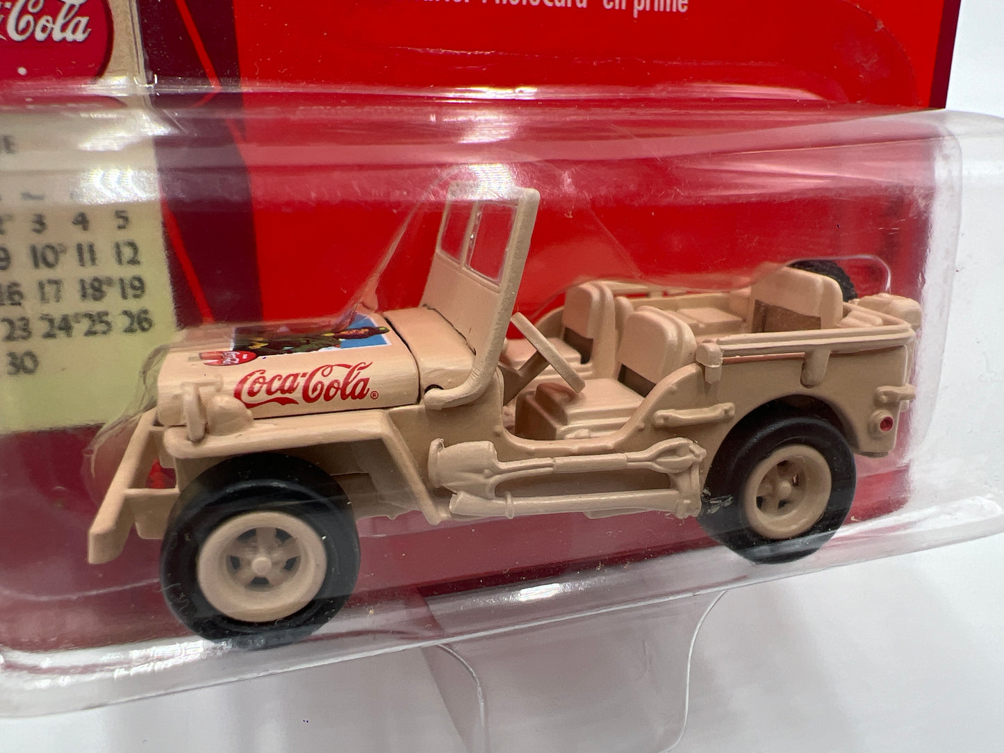 Johnny Lightning Coca Cola Calendar Girl Series #12 Military Willys Jeep