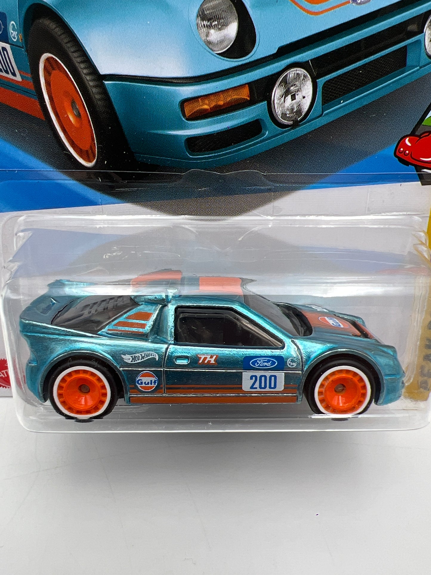 2025 Hot Wheels Factory Sealed Super Treasure Hunt #247 Ford RS200 Gulf Blue W/Protector