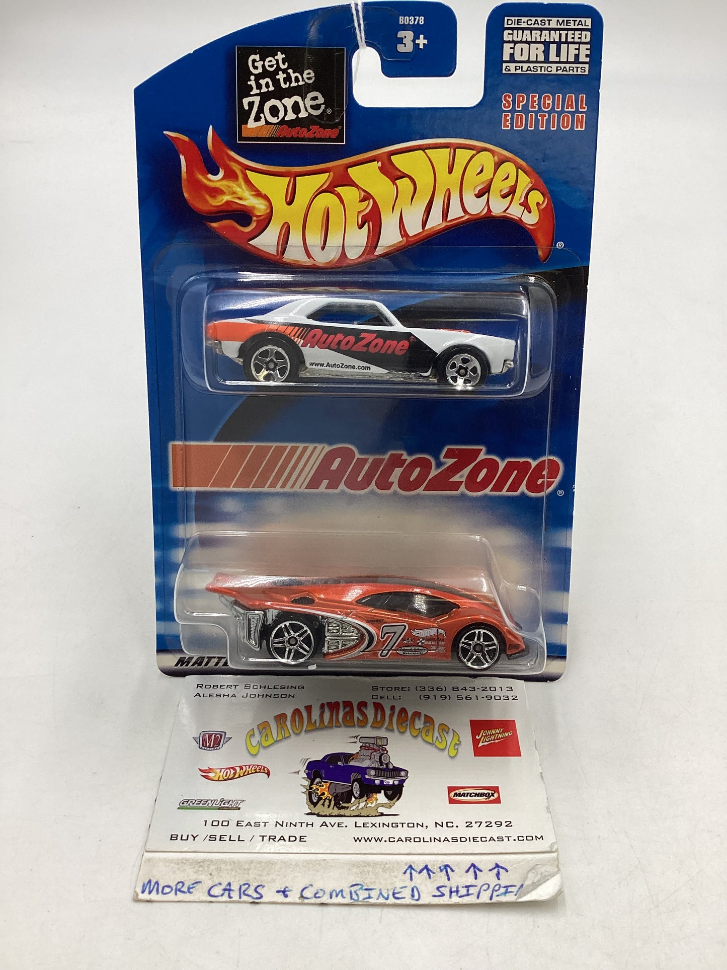 Hot wheels Special Edition Autozone 2 Pack 1967 Camaro/ Side Draft