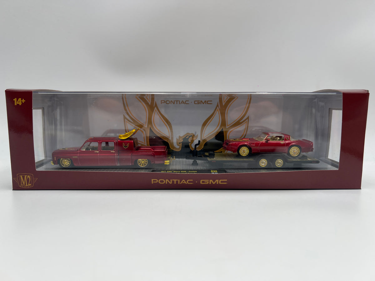 M2 Machines Auto Haulers R96 CHASE 1977 GMC Sierra 3500 & 1977 Pontiac Firebird Trans Am
