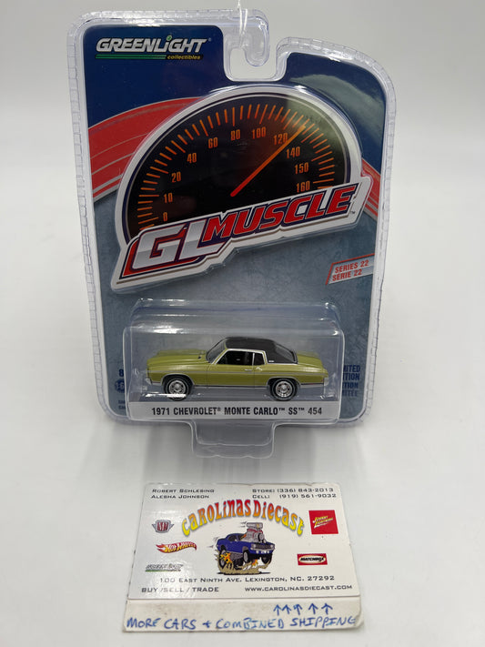 Greenlight GL Muscle Series 22 1971 Chevrolet Monte Carlo SS 454 Green 178E