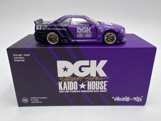 Mini GT Kaido House x DGK Street Spec #140 Nissan Skyline GT-R R34 Kaido Works V1