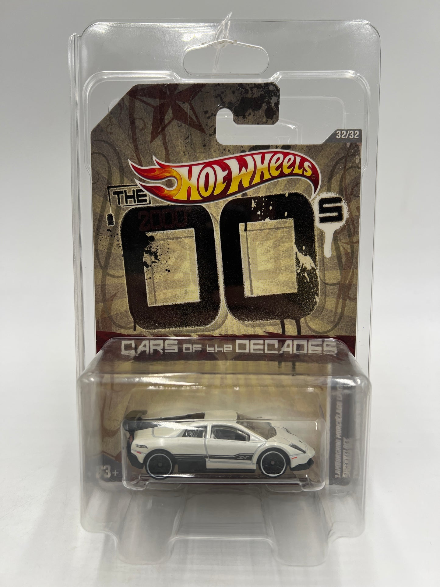 Hot Wheels Cars of the Decades The 00s #32 Lamborghini Murcielago LP 670-4 Superveloce White W/Protector