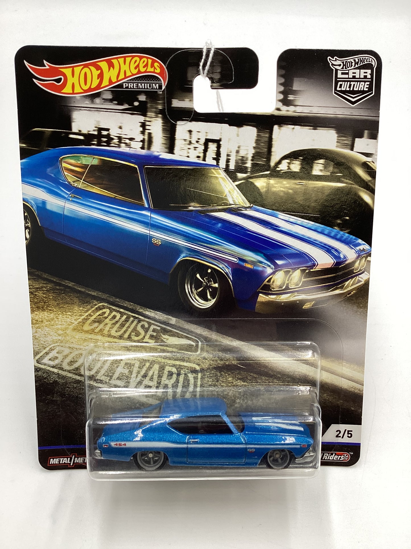 Hot Wheels Car Culture Cruise Boulevard 69 Chevelle SS 396 Blue 252C