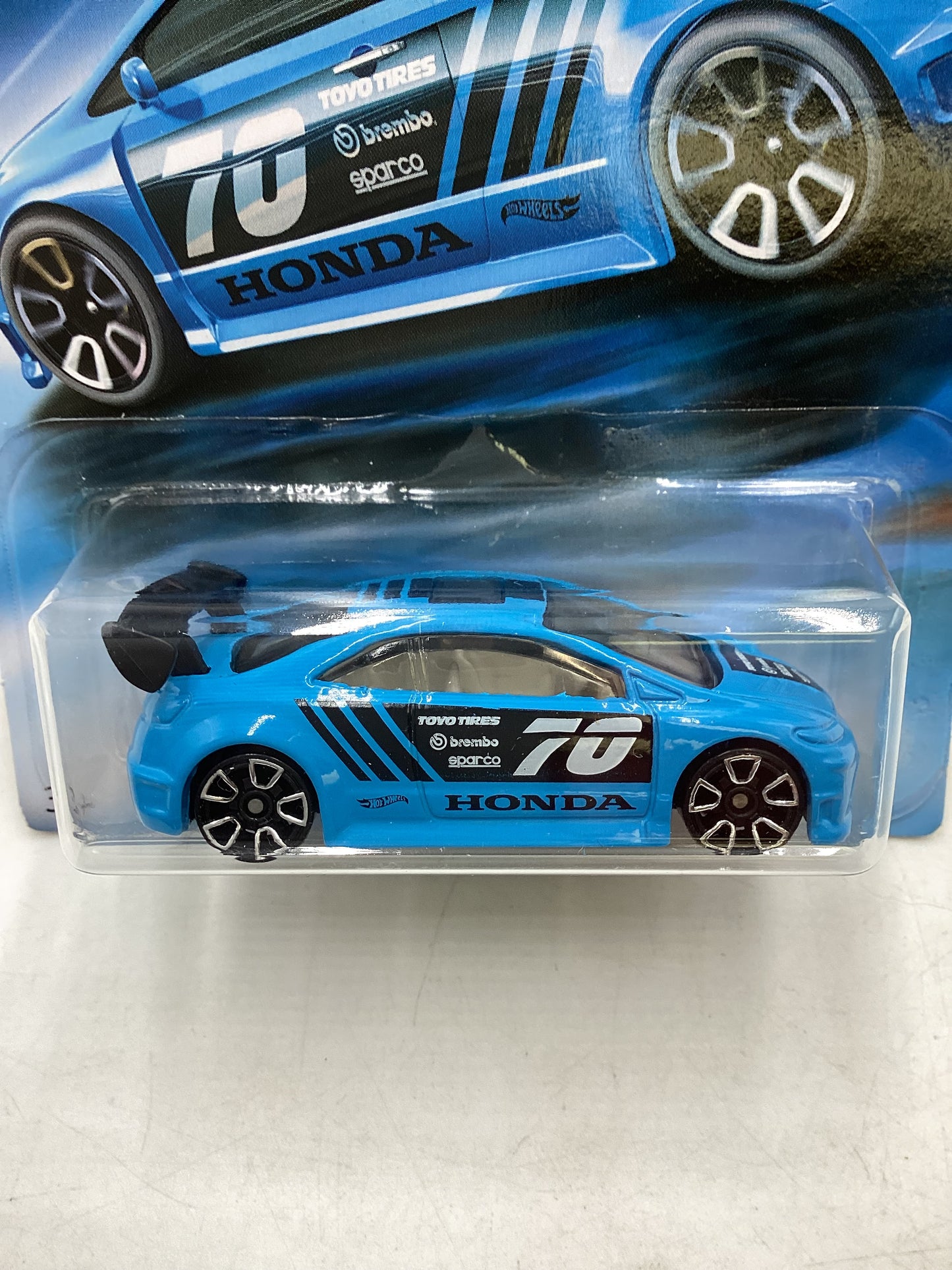 2018 Hot Wheels Honda Series #4 Honda Civic SI Blue 156A