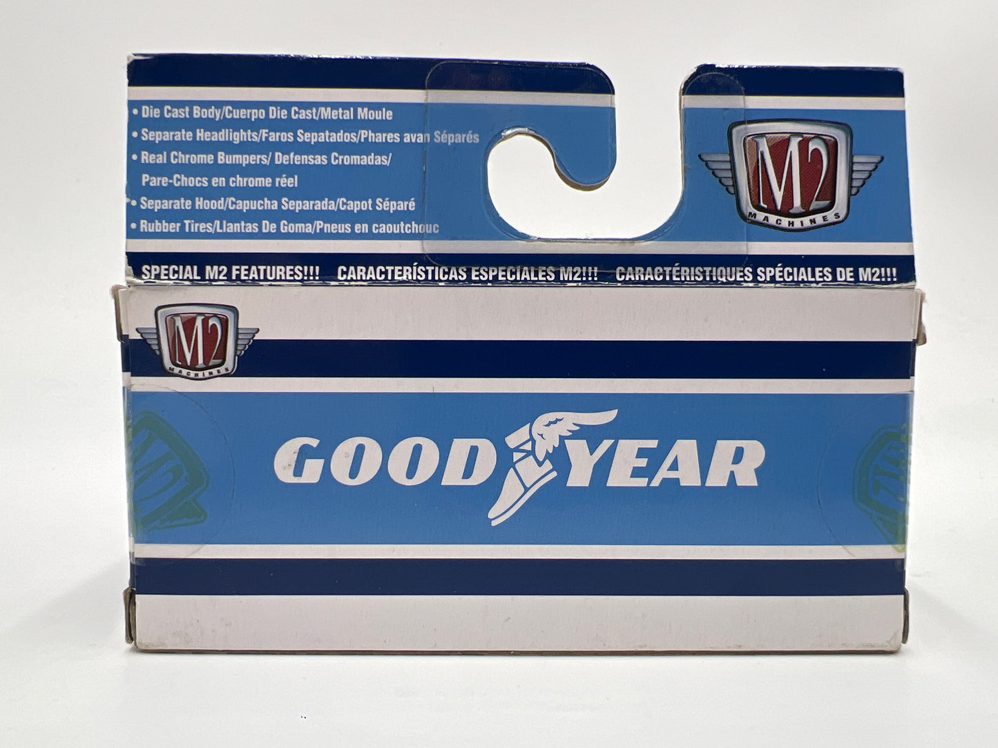M2 Machines Walmart Exclusive Goodyear 1970 Datsun 510 White WMTS09 Bad Box