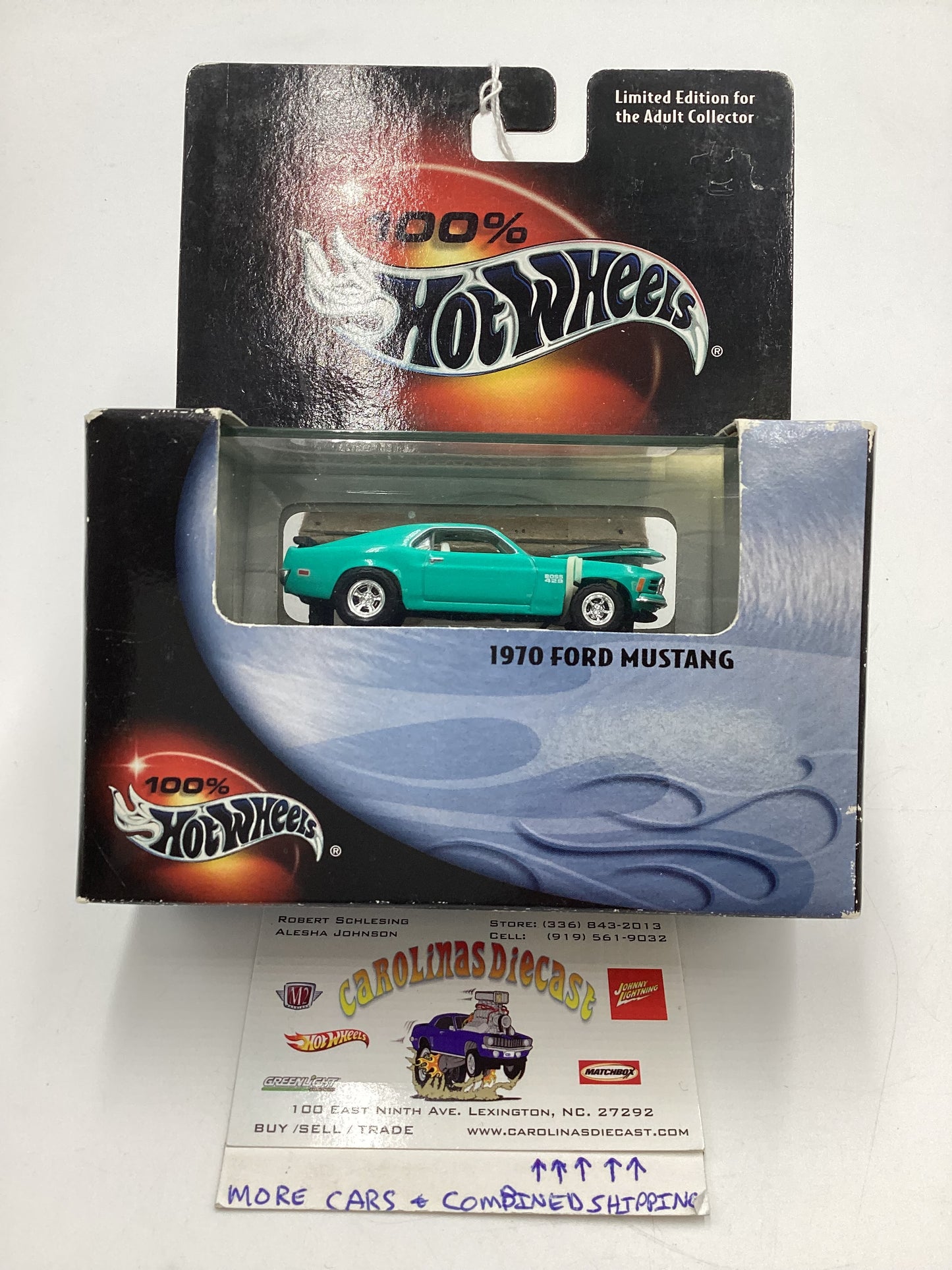 Hot Wheels Premium 100% Black Box 1970 Ford Mustang Teal (2)