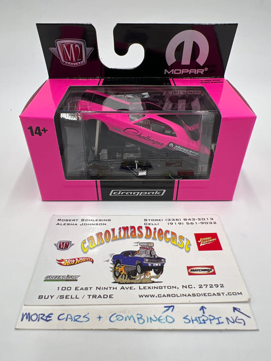 2025 M2 Machines Detroit Muscle Dragpak 1971 Dodge Challenger Funny Car Pink R86