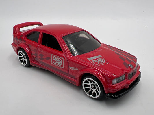 2025 Hot Wheels Silver Series Mattel 80th Anniversary Box Set BMW E36 M3 Race Red Loose