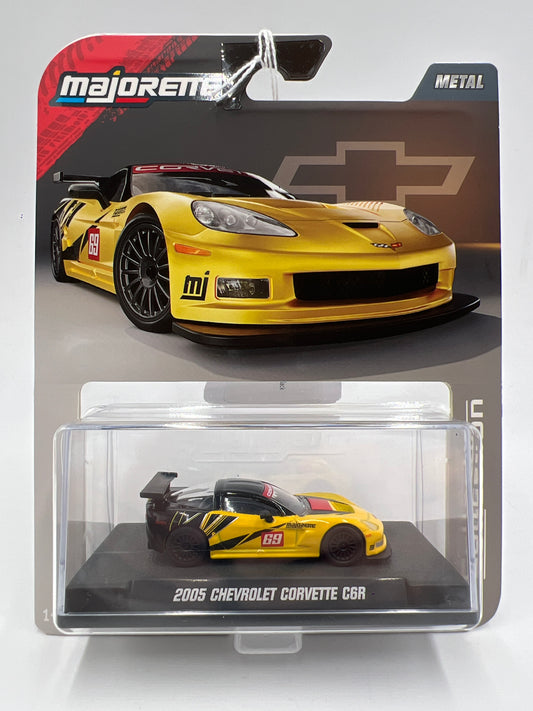 2025 Majorette Metal Collection Series 2005 Chevrolet Corvette C6R Yellow/Black SR
