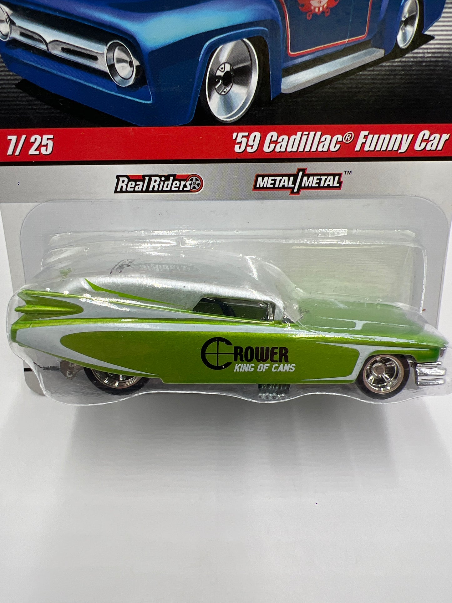 Hot Wheels Slick Rides #7 59 Cadillac Funny Car Crower Cams Green/Silver 242A