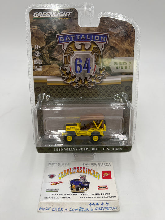 Greenlight Battalion 64 1949 Willys Jeep MB U.S Army Yellow