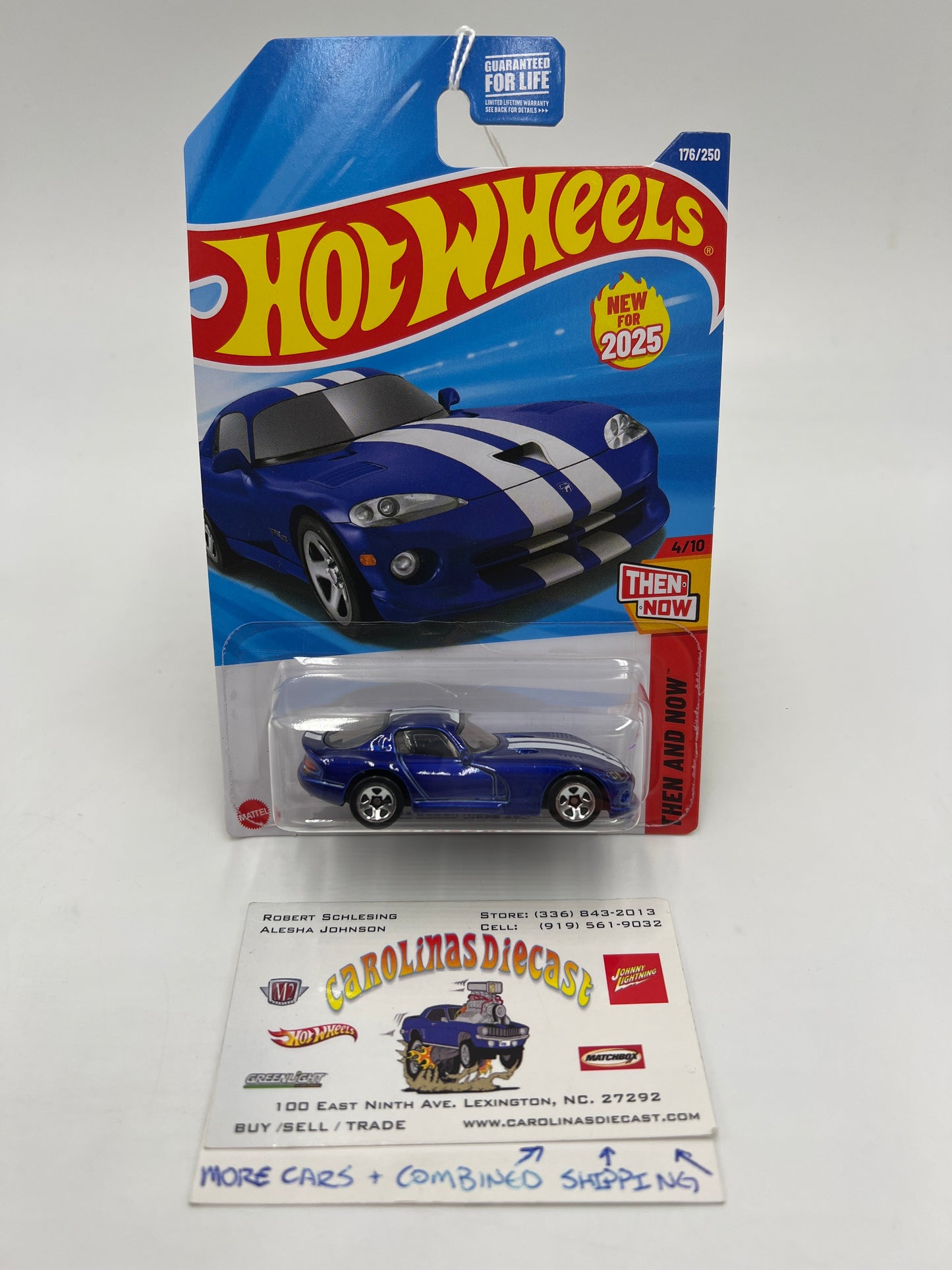 2025 Hot Wheels H Case Then And Now #176 96 Dodge Viper GTS Blue 39B