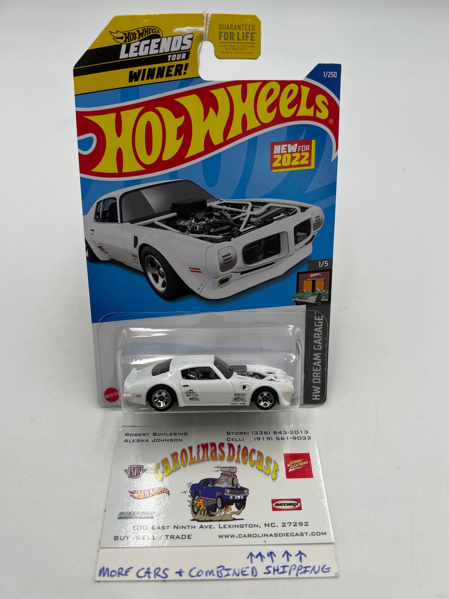 2022 Hot Wheels #1 1970 Pontiac Firebird White 36A