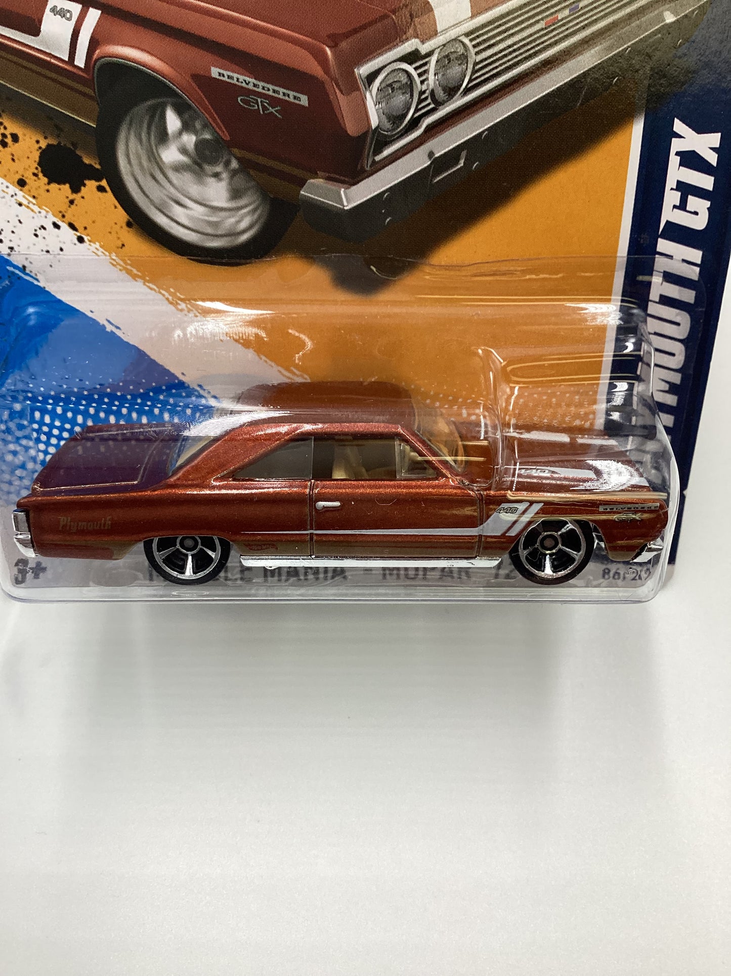 2012 Hot Wheels #86 67 Plymouth GTX Brown 54A