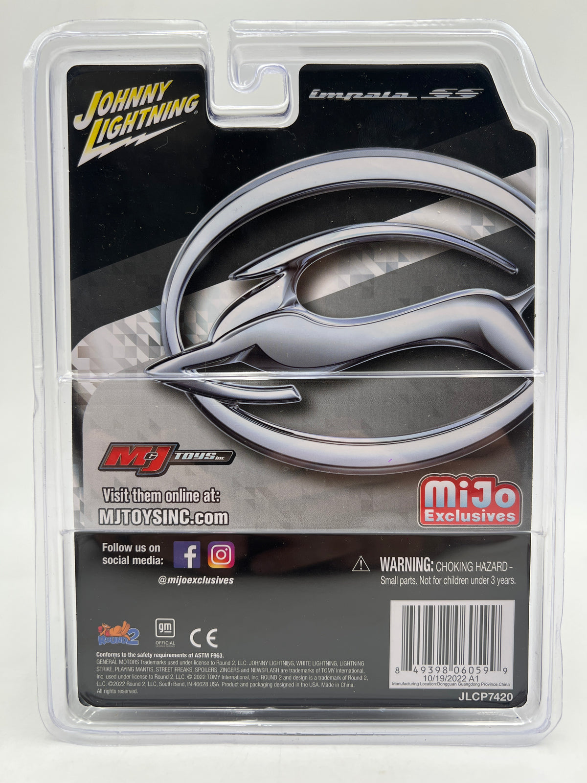 Johnny Lightning MiJo Exclusive 1/3600 1996 Chevrolet Impala SS Gray 292B