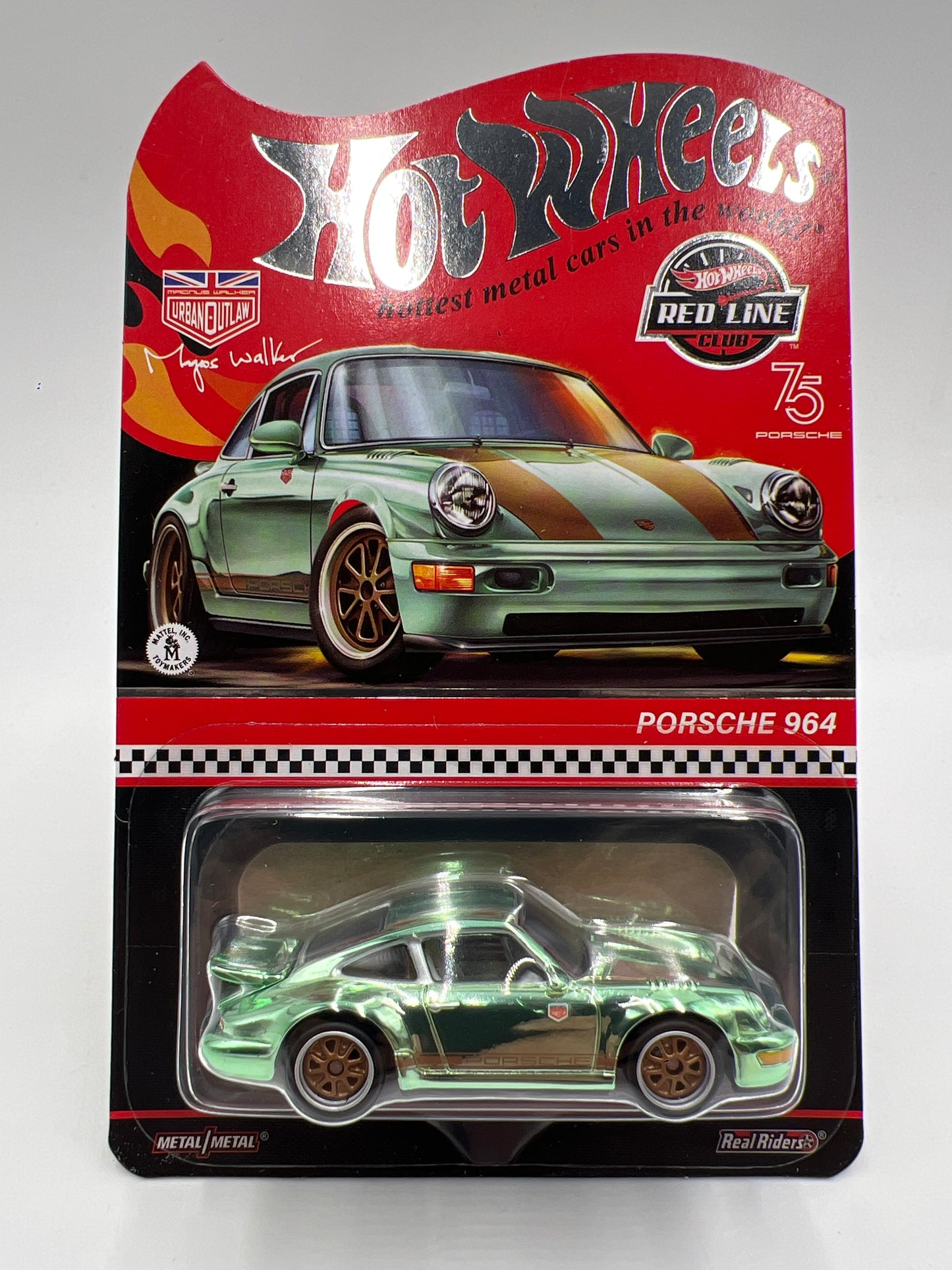 Hot Wheels RLC Porsche 964 Magnus Walker Urban Outlaw Green W/Protector