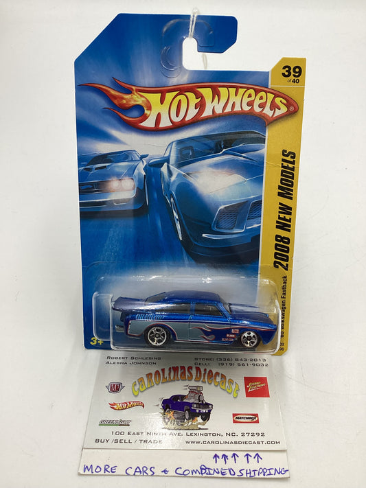 2008 Hot Wheels New Models #39 65 Volkswagen Fastback Blue Vein Center