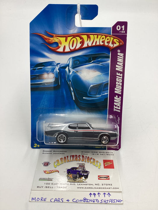 2008 Hot Wheels HW Team: Muscle Mania #133 Pontiac GTO Judge Silver 44C
